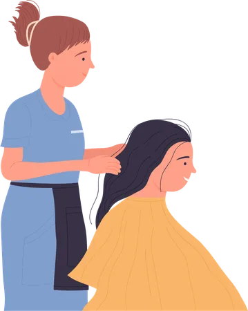 Female Hairstylist  Illustration