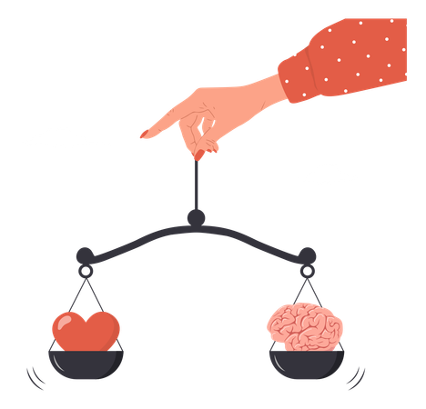 Female Hand Holding Scale  Illustration