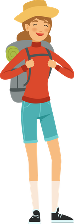 Female hiker  Illustration