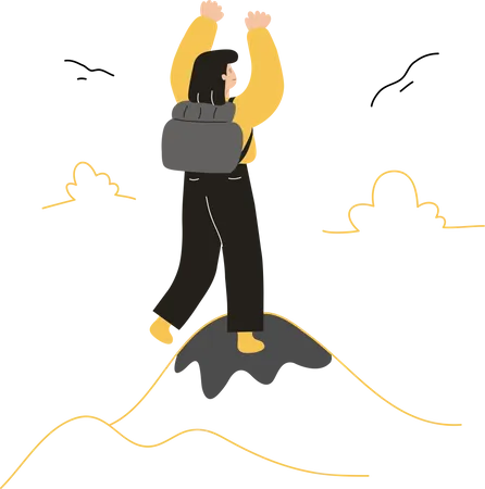 Female Hiker  Illustration