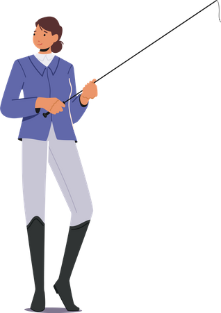 Female Horse Jockey  Illustration