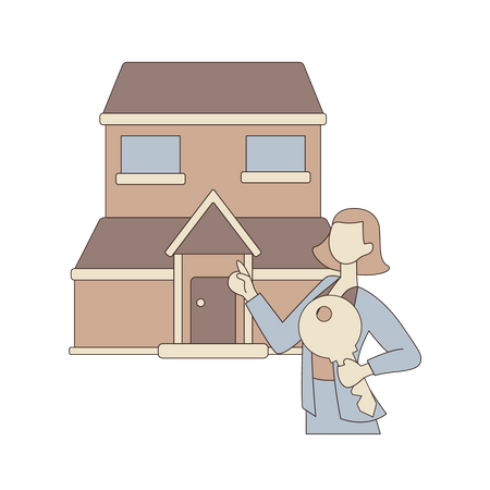 Female house dealer  Illustration