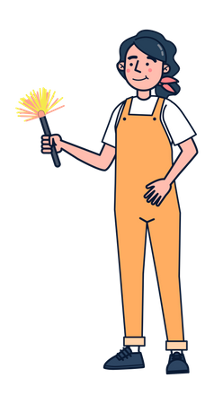Female housekeeper  Illustration
