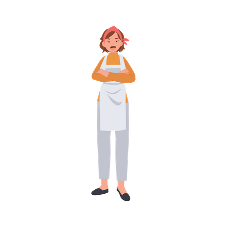 Female housekeeper Illustration