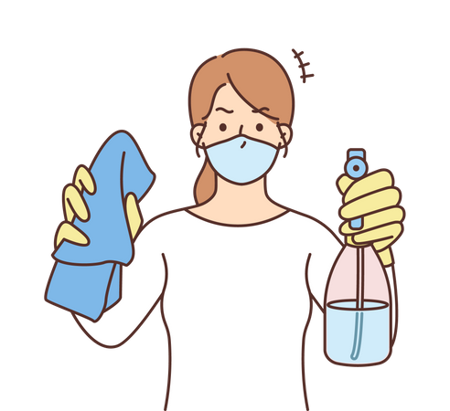 Female housekeeper Illustration