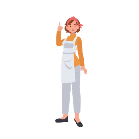 Female housekeeper giving some advice Illustration