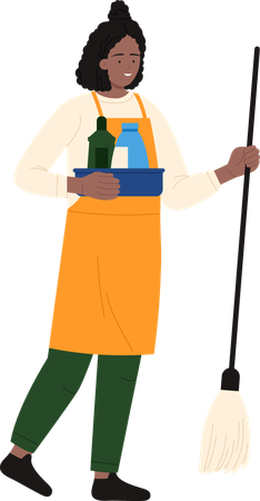 Female housekeeper  Illustration