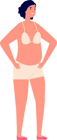 Female in bikini Illustration