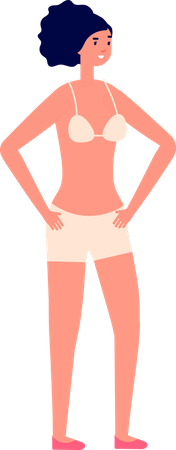 Female in bikini  Illustration