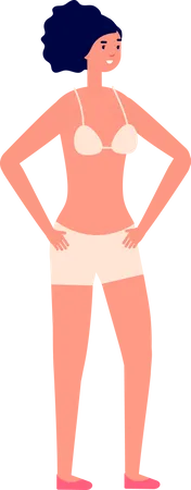 Female in bikini  Illustration