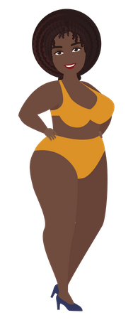 Female In Swimming Suit  Illustration