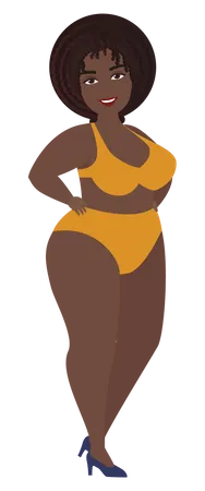 Female In Swimming Suit  Illustration