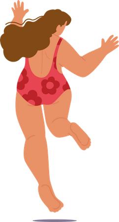 Female in swimsuit  Illustration