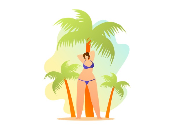 Female in swimsuit  Illustration