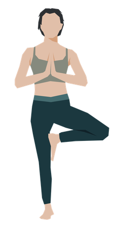 Female in yoga pose  Illustration