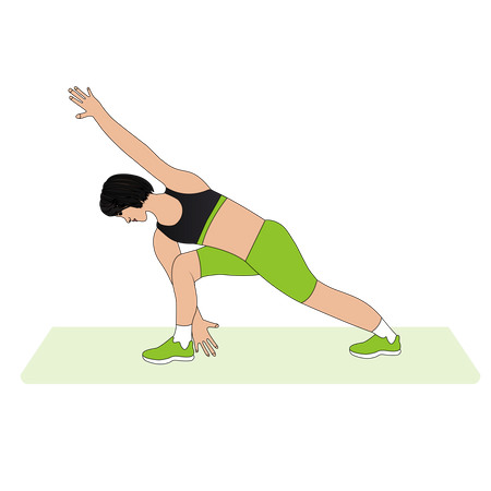 Female in Yoga pose  Illustration