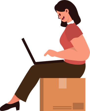 Female inventory manager  Illustration