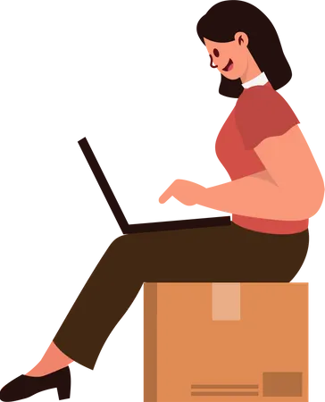 Female inventory manager  Illustration