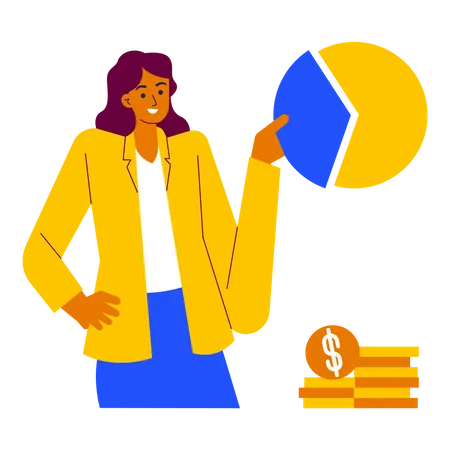 Female investor  Illustration