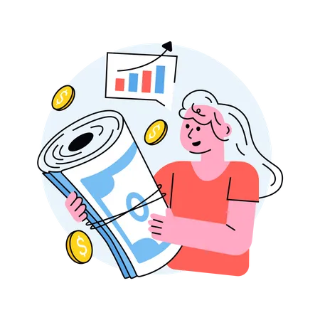 Female Investor  Illustration