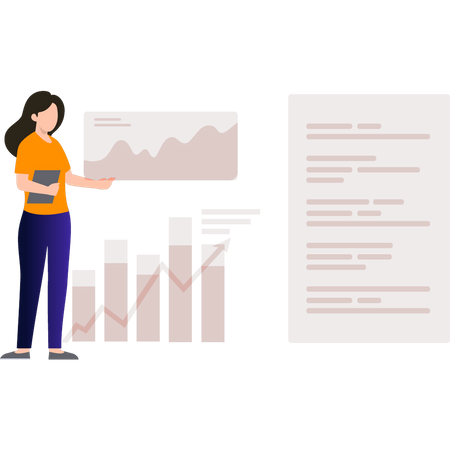 Female investor  Illustration