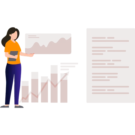 Female investor  Illustration