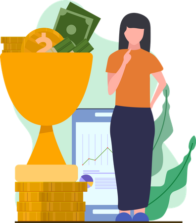 Female investor  Illustration