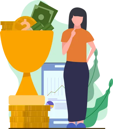 Female investor  Illustration