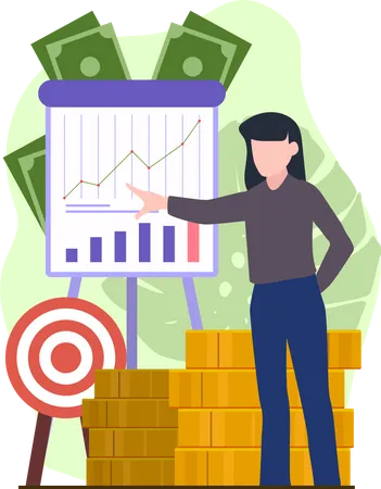 Female investor  Illustration