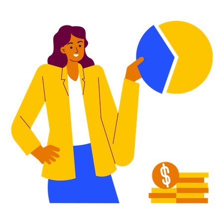 Female investor  Illustration