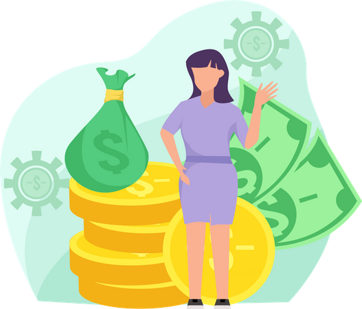 Female investor  Illustration