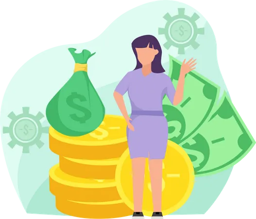 Female investor  Illustration