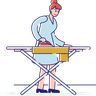 illustration for ironing board