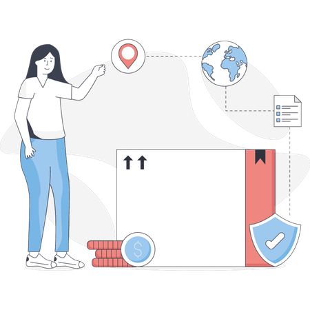 Female is checking quality  Illustration