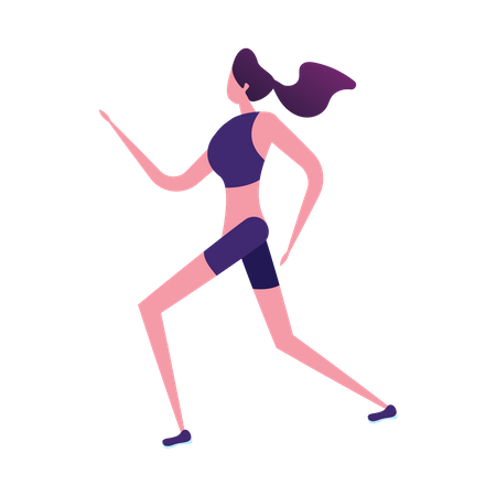 Female jogging Illustration