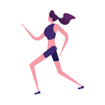 Female jogging Illustration