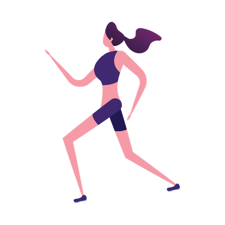 Female jogging  Illustration