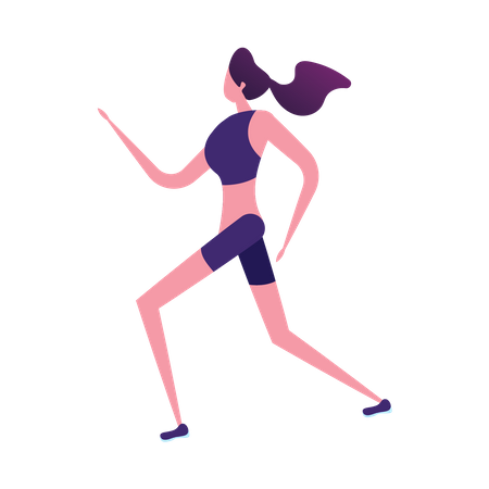 Female jogging  Illustration