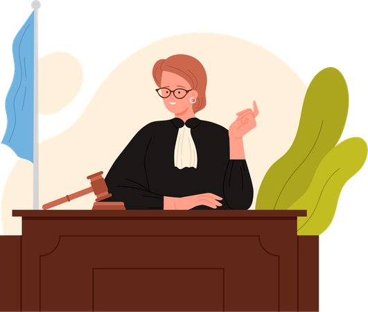 Female judge  Illustration