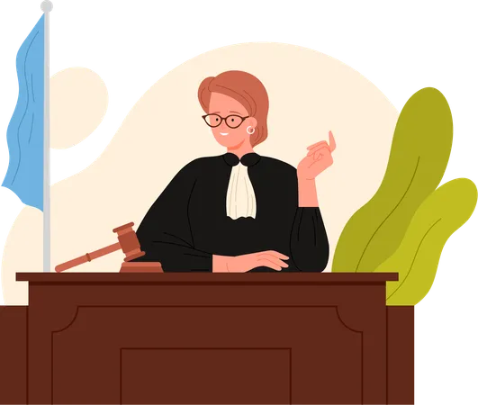 Female judge  Illustration