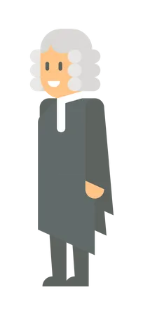 Female judge Illustration