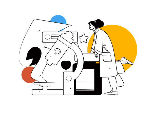 Female Lab researcher  Illustration