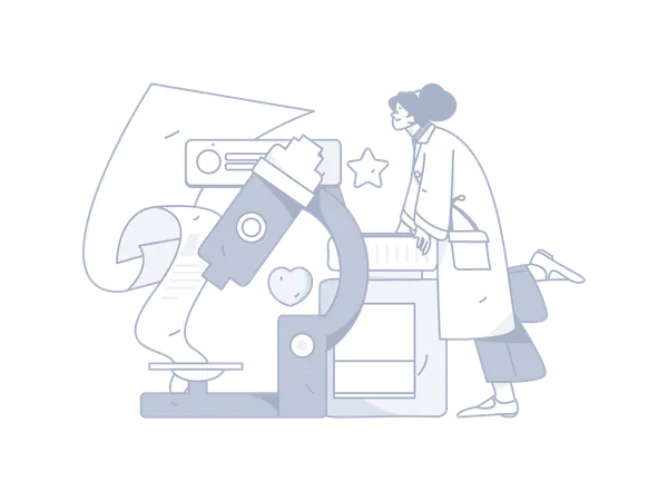 Female Lab researcher  Illustration