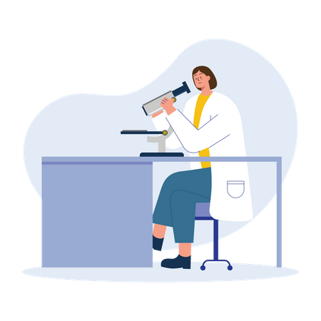 Female lab researcher  Illustration