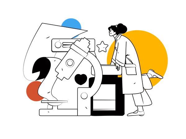 Female Lab researcher  Illustration