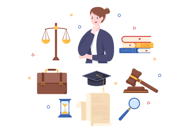 Female Lawyer Illustration