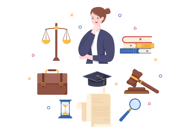 Female Lawyer Illustration