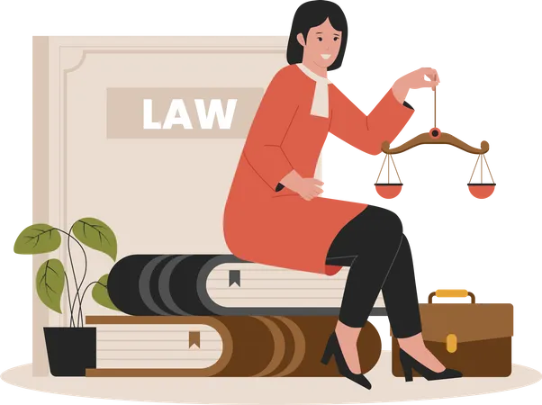Female lawyer  Illustration