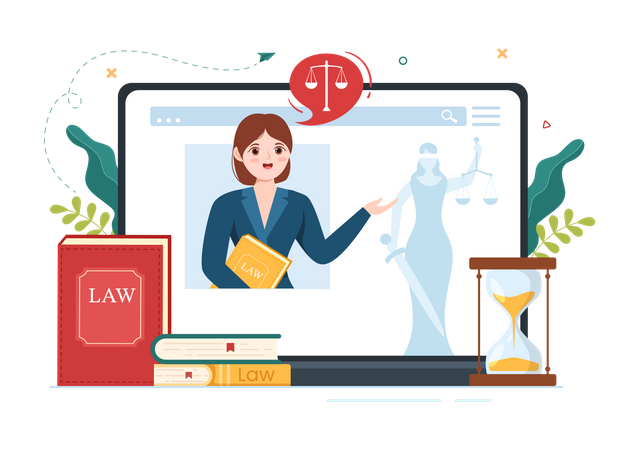 Female lawyer give legal advice  Illustration