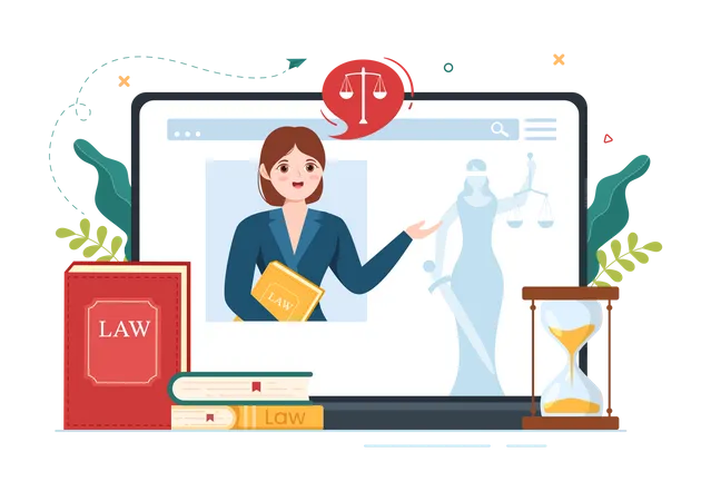 Female lawyer give legal advice  Illustration